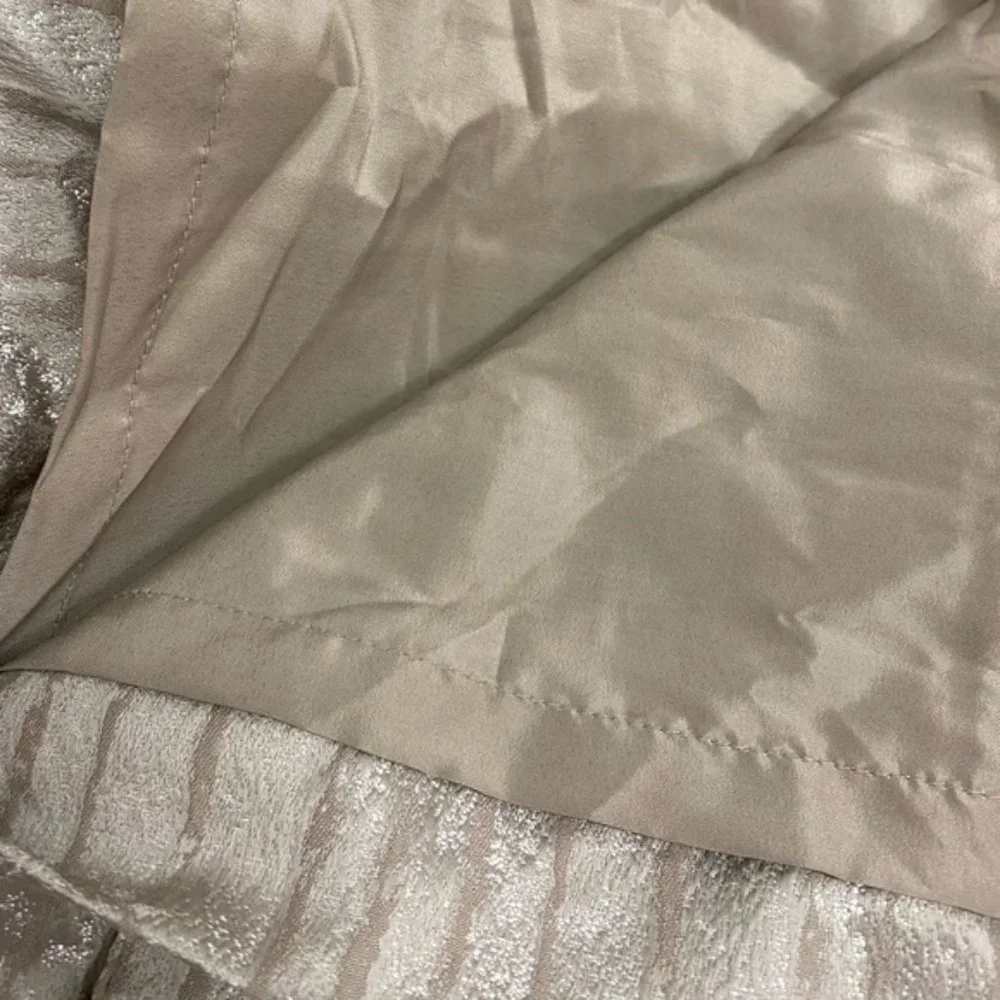 Michael Aram Silver Beige Velvet Curtain Panels